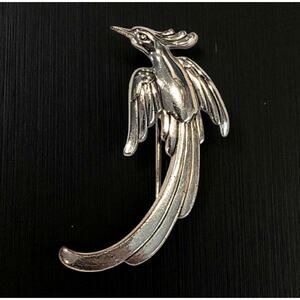 Vintage Forstner 925 Sterling Silver Bird Phoenix Brooch Pin Art Deco1940s Retro